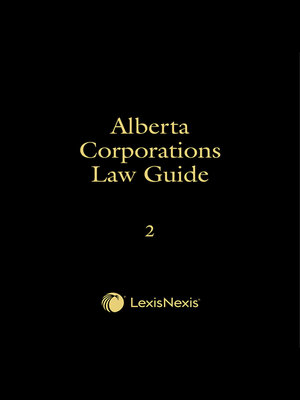 cover image of Alberta Corporations Law Guide